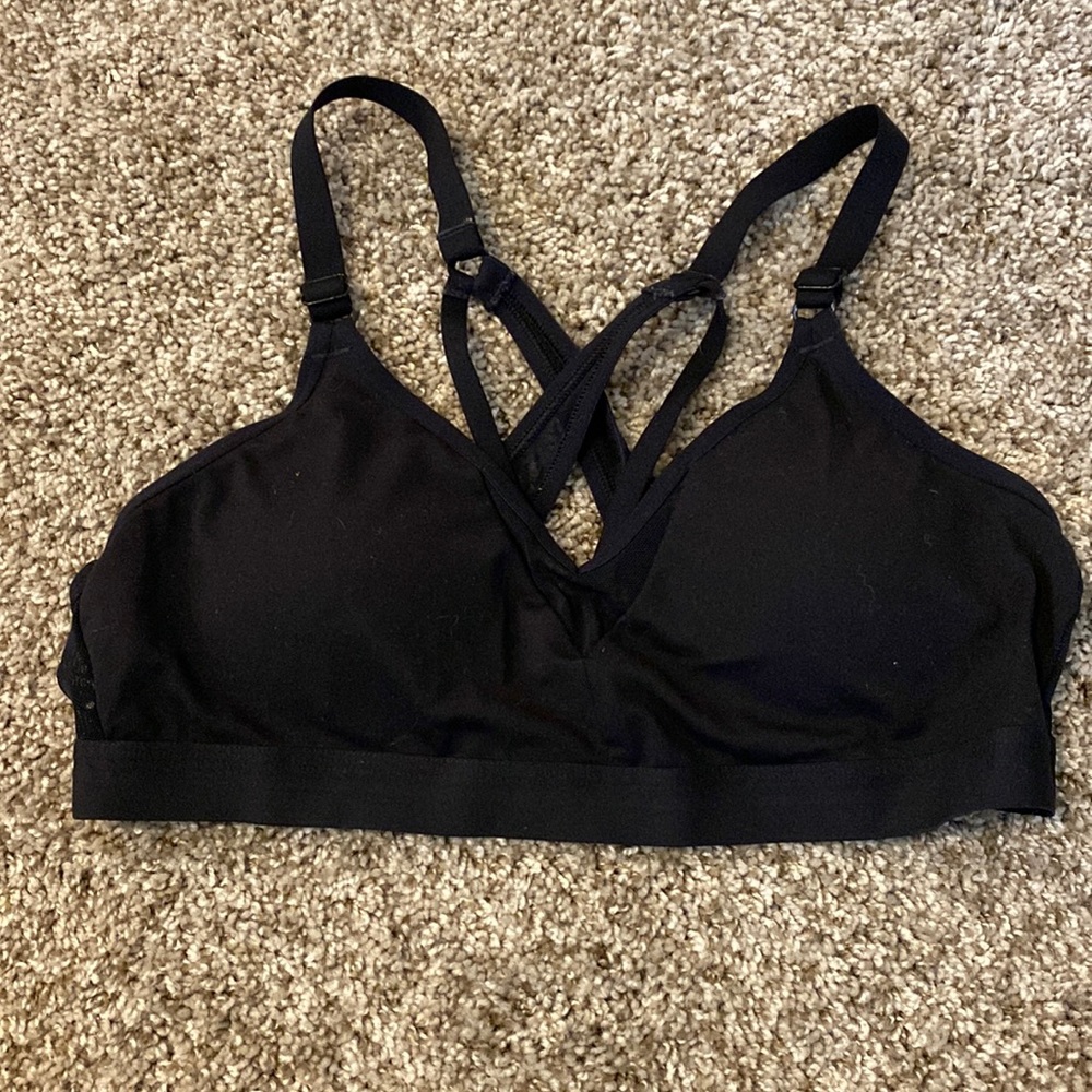 Aerie strappy black bralette with mesh